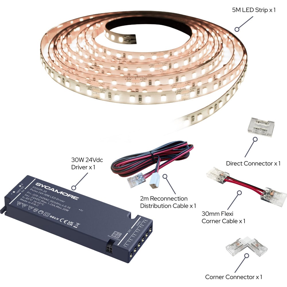 Sorrelis Kastel Natural White Flexible LED Strip 5m Image 3