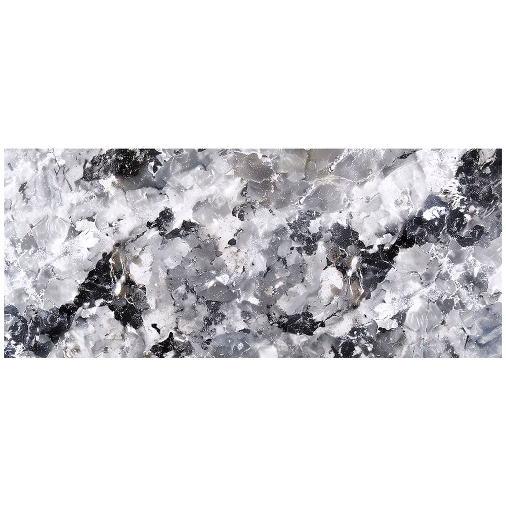 Warren Reed Designer Silver and Black Quartz Effect Bathroom Splashback 25 x 60cm Image 2