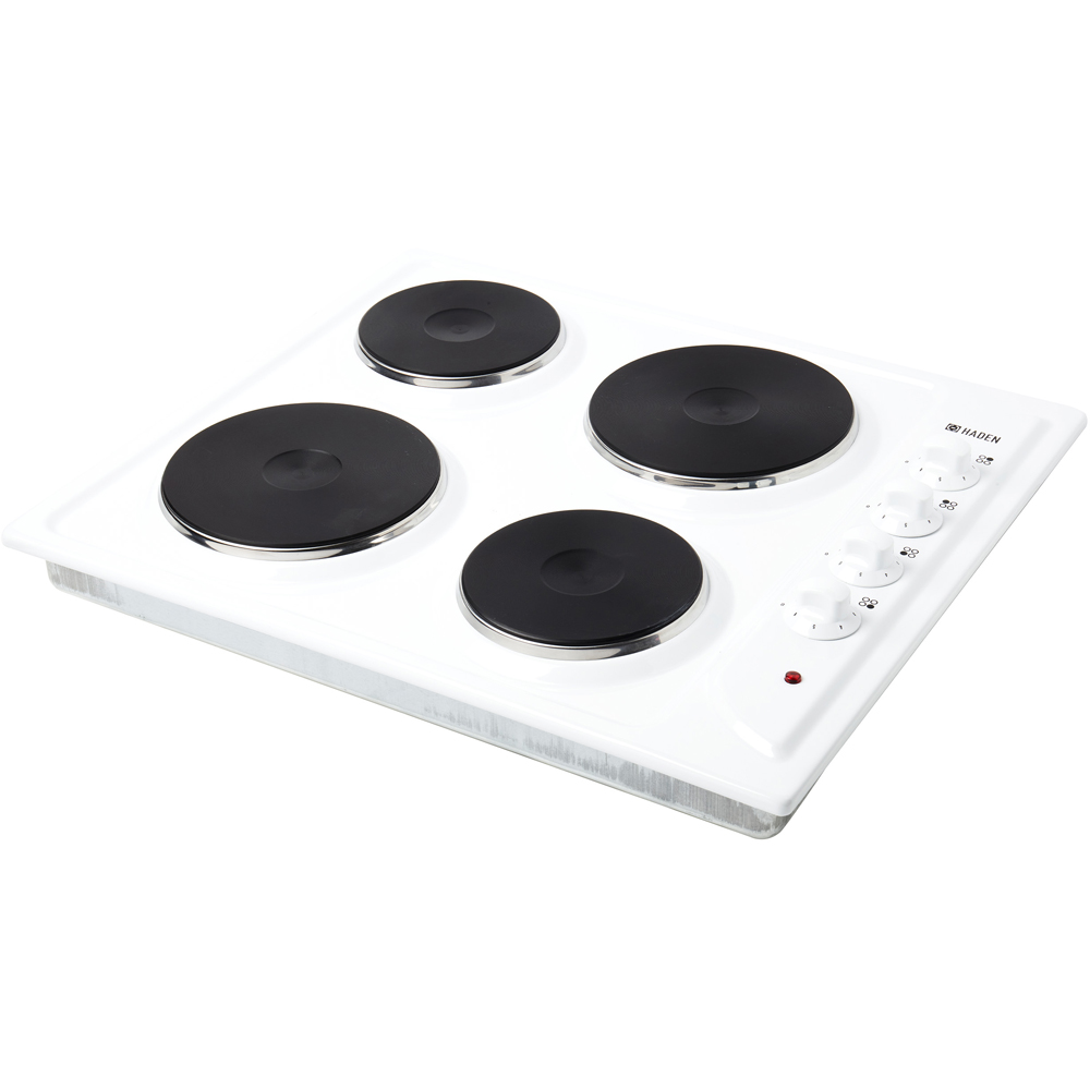 Haden HSP60W White Solid Plate Hob with 4 Rings 60cm Image 2