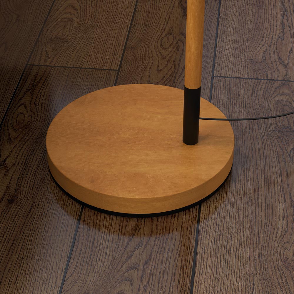 Portland Brown 350 Degree Rotating Floor Lamp with LED Bulb Image 4