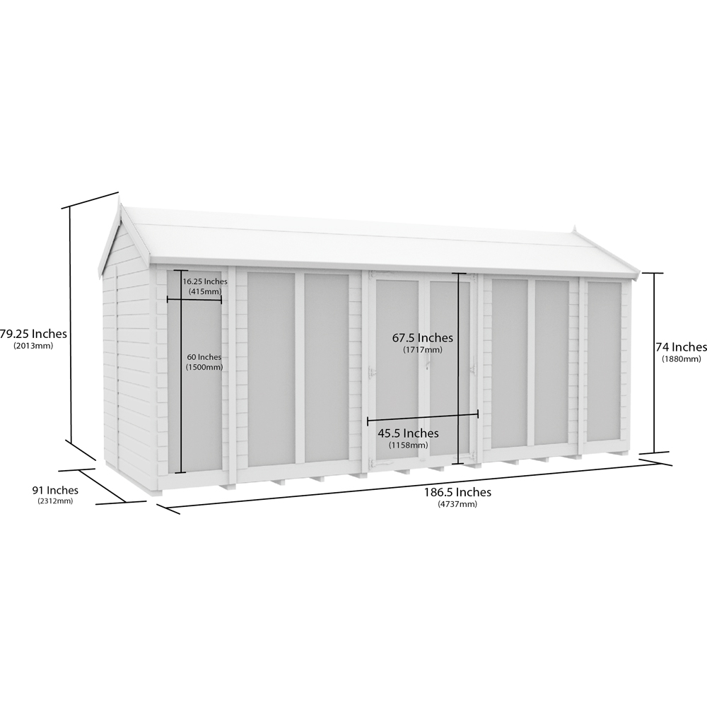 DIY Sheds 16 x 8ft Tongue and Groove Timber Apex Summerhouse Image 7