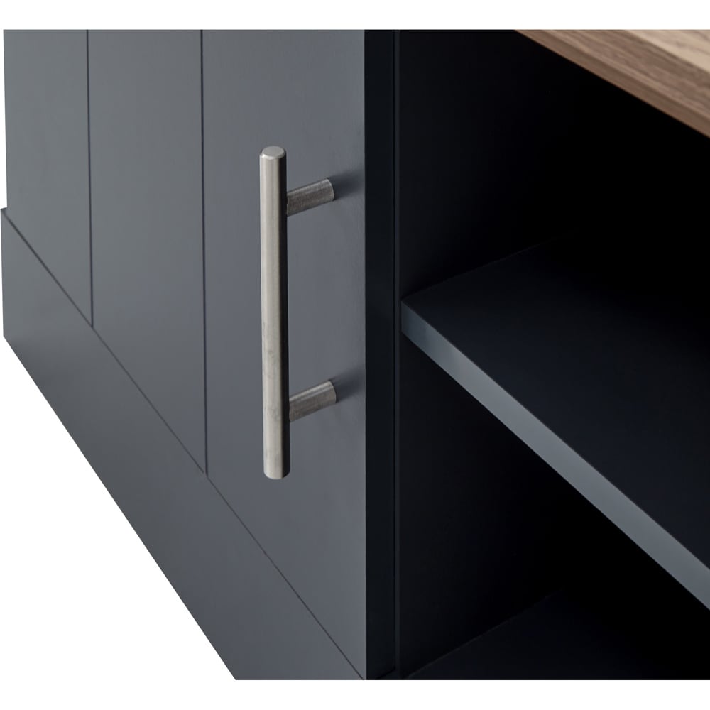 GFW Kendal Single Door 2 Shelf Slate Blue Small TV Unit Image 6