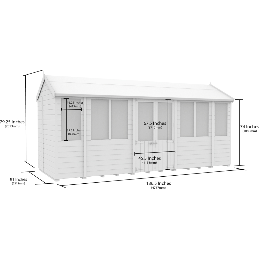 DIY Sheds 16 x 8ft Tongue and Groove Timber Apex Summerhouse Image 9
