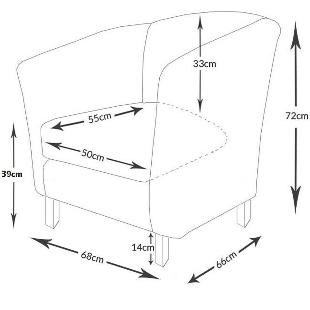 Blue Velvet Fabric Tub Arm Chair Image 6