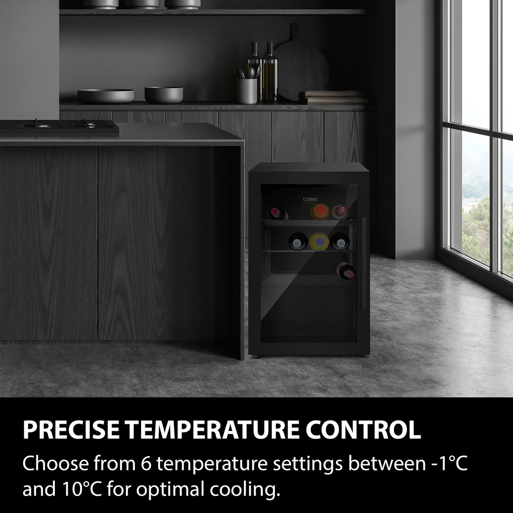 CASO Design 703 Black BBQ Wine Cooler with Left Hinge 63L Image 3