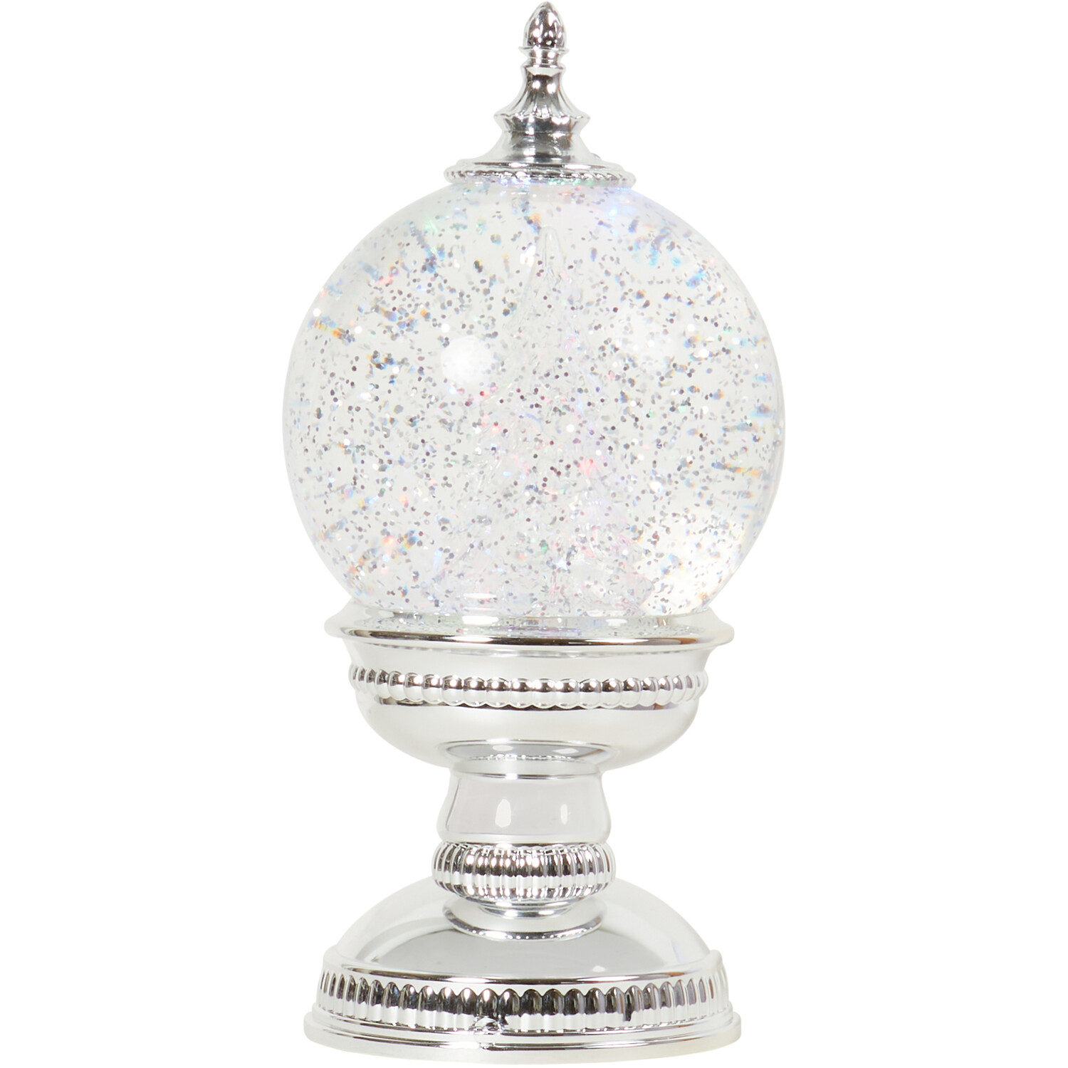 Christmas Silver Tree LED Globe - Silver Image 2