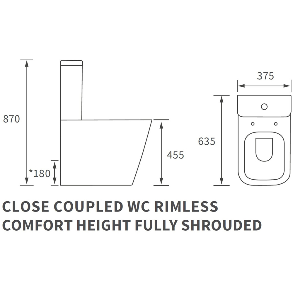 Bathstore Blanca Close Coupled Comfort Height WC and Soft Close Seat with Dual Flush Image 7