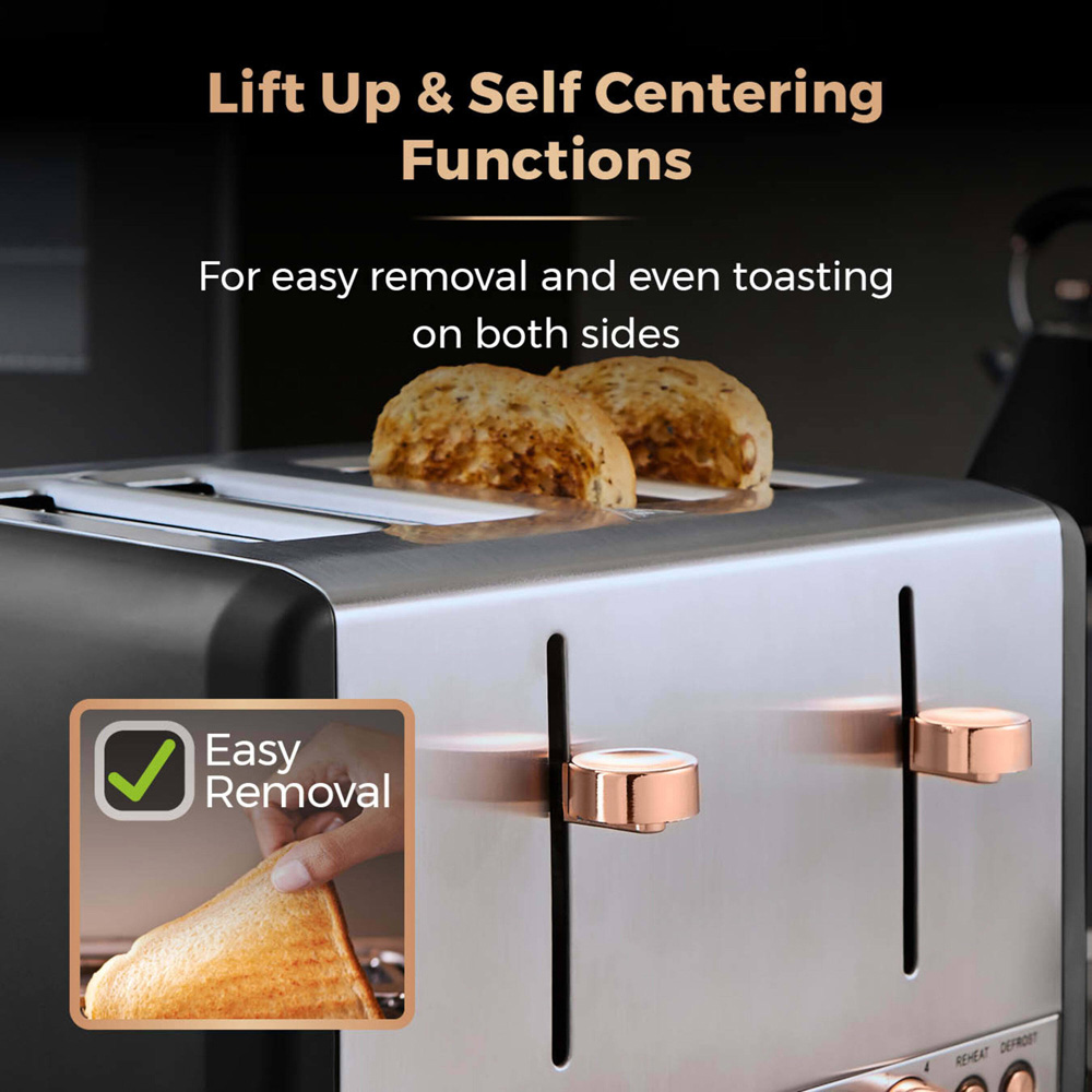 Tower Cavaletto EEJB263 4 Slice Toaster with 1.7L Kettle and 4.3L Manual Air Fryer Set Image 9