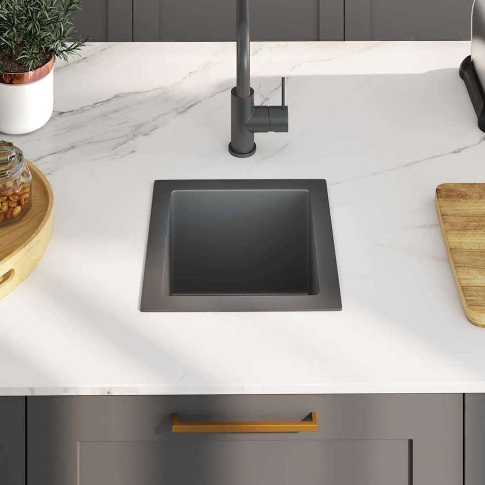 Wallplus Handmade Black Stainless Steel Kitchen Sink Image 7