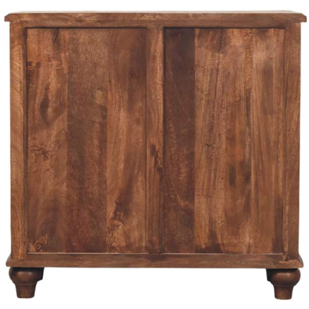 Artisan Furniture Lume Brown Roasted Panel 3 Drawer Solid Wood Chest of Drawers Image 6