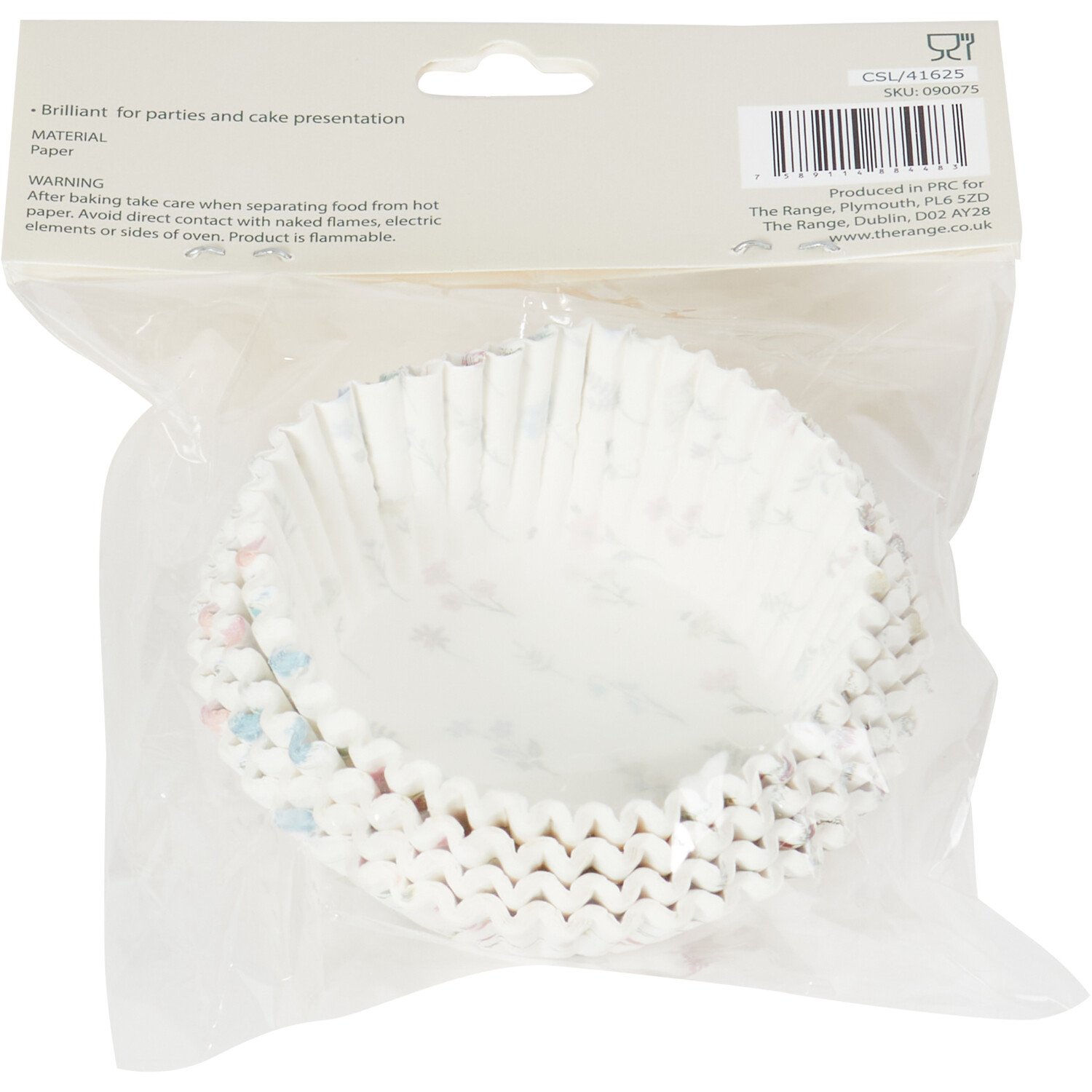 Pack of 100 Flower Market Cupcake Cases - White Image 5