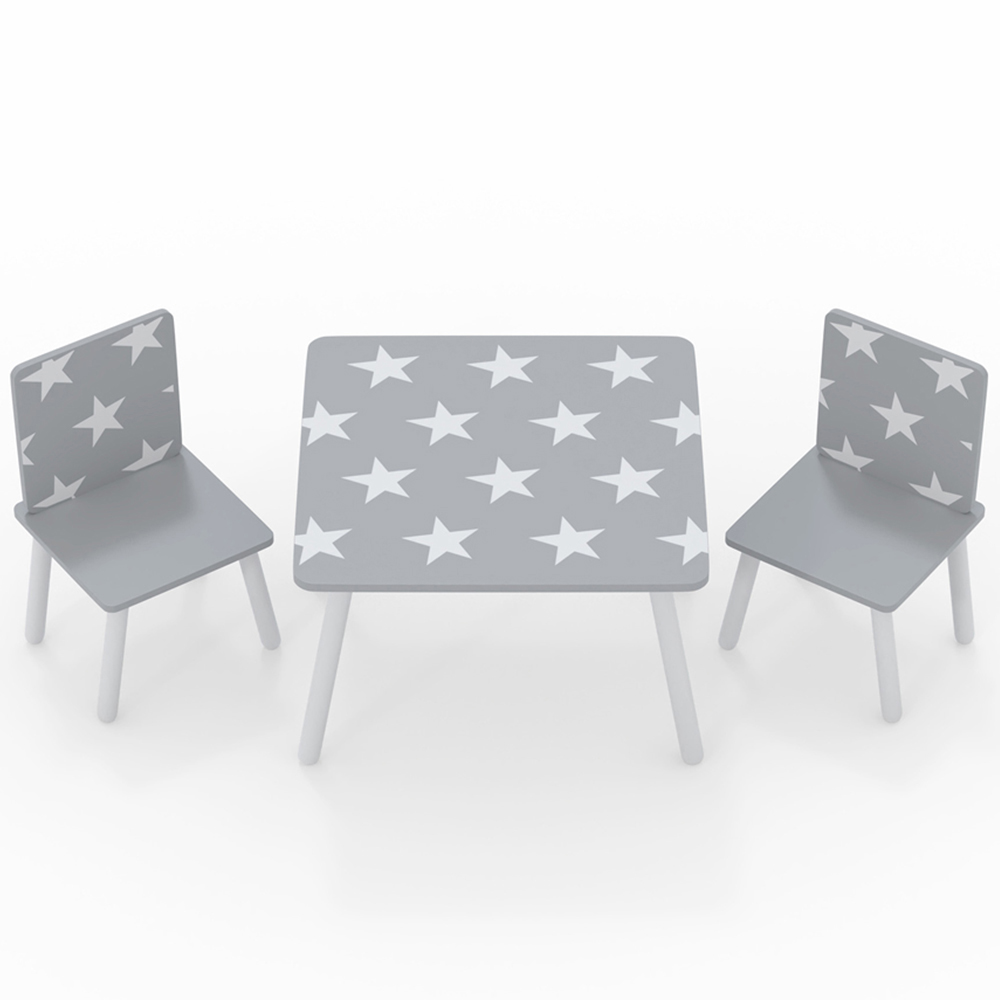 Kidsaw Star 2 Seater Grey Table and Chairs Image 2