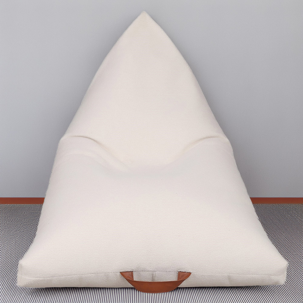 Kaikoo Boucle Triangle Bean Bag with PVC Handle Image 1