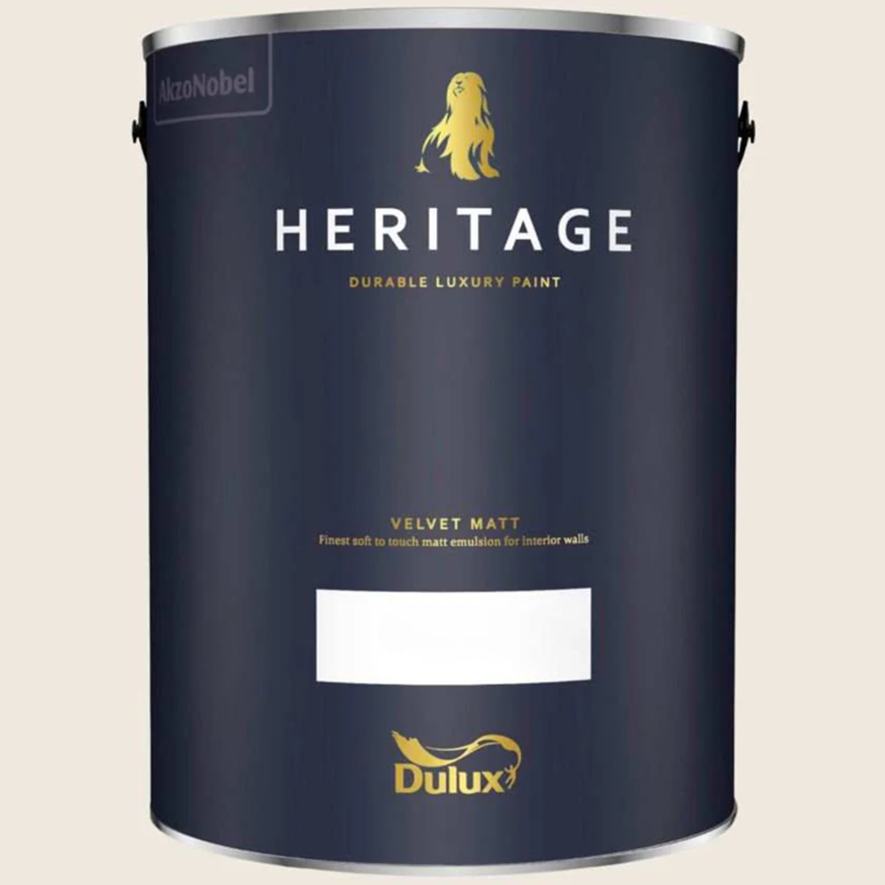 Dulux Heritage Walls and Ceilings Grecian White Velvet Matt Emulsion Paint 5L Image 2
