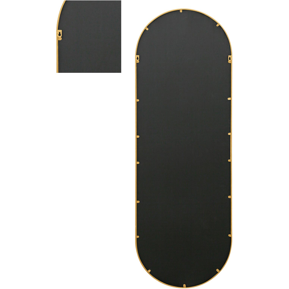 MirrorOutlet The Vultus Gold Metal Double Arched Garden Wall Mirror 160 x 55cm Image 4