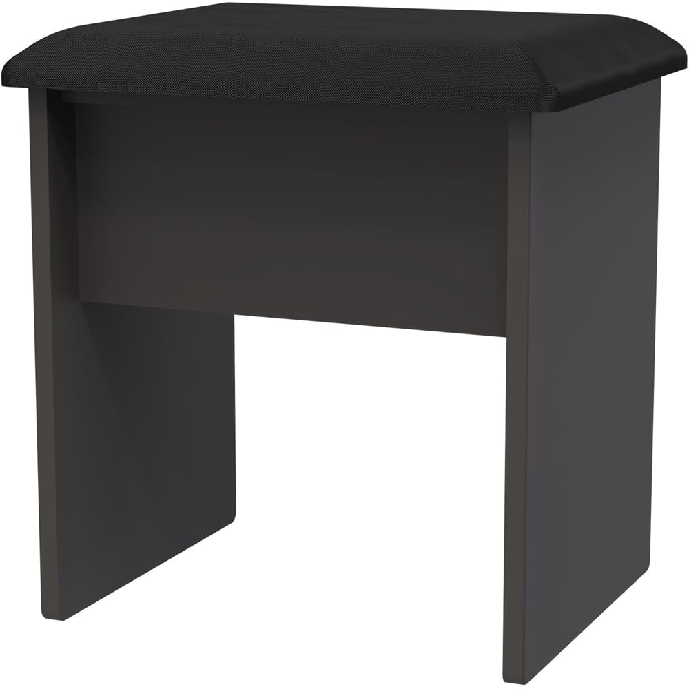 Crowndale Las Vegas Graphite Dressing Table Stool Image 2