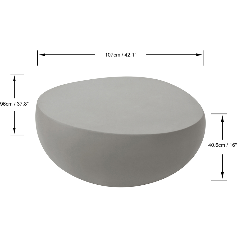 Elementi Ikaria Space Grey GRC Coffee Table Image 7