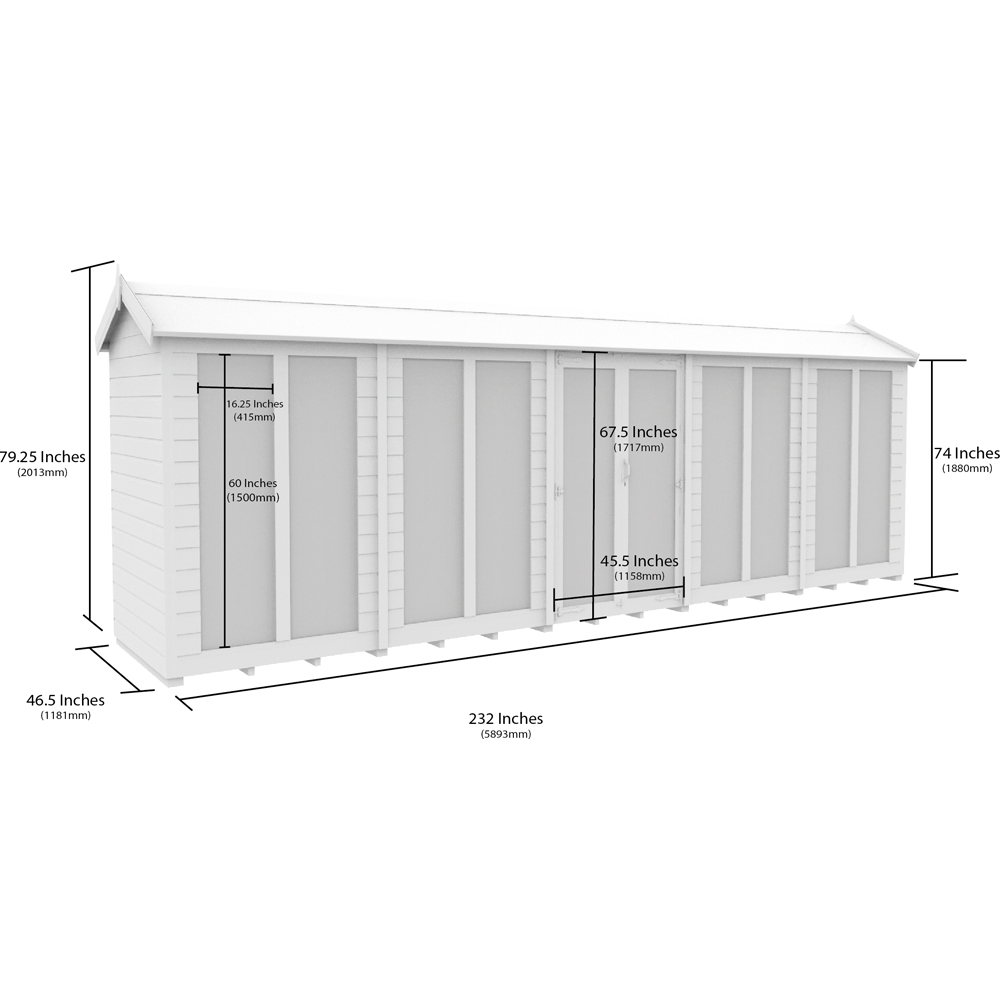 DIY Sheds 20 x 4ft Tongue and Groove Timber Apex Summerhouse Image 7