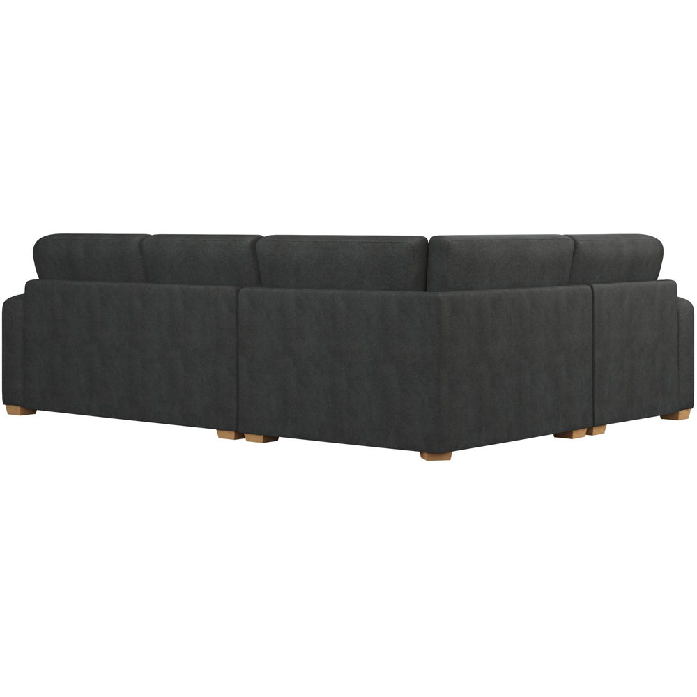Theadford 3 Seater Steel Plush Velvet Fixed Back Left Hand Corner Sofa Image 4