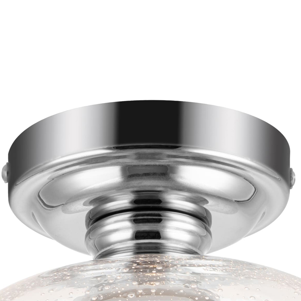 Cosylyte Buxton Chrome Bubble Glass Ceiling Light Image 5