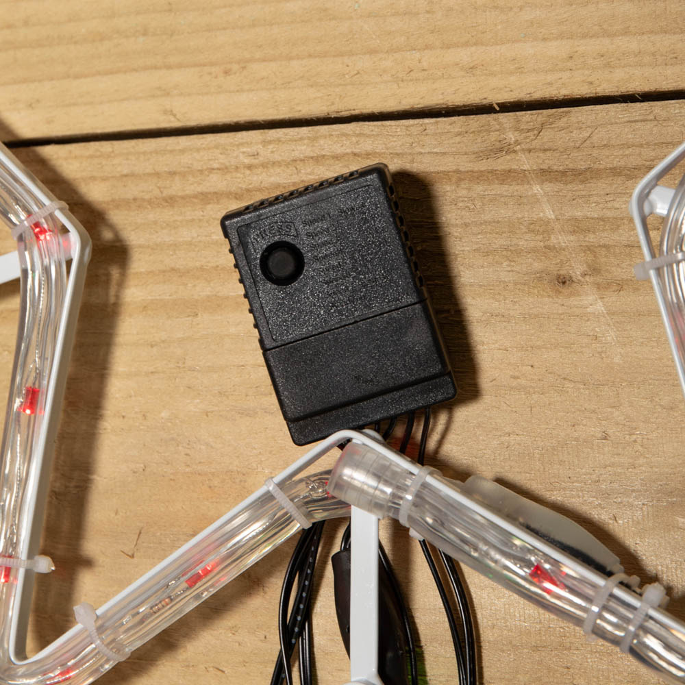 Samuel Alexander Multicolour LED Hanging Christmas Star Rope Light 1.7 x 1.3m Image 4