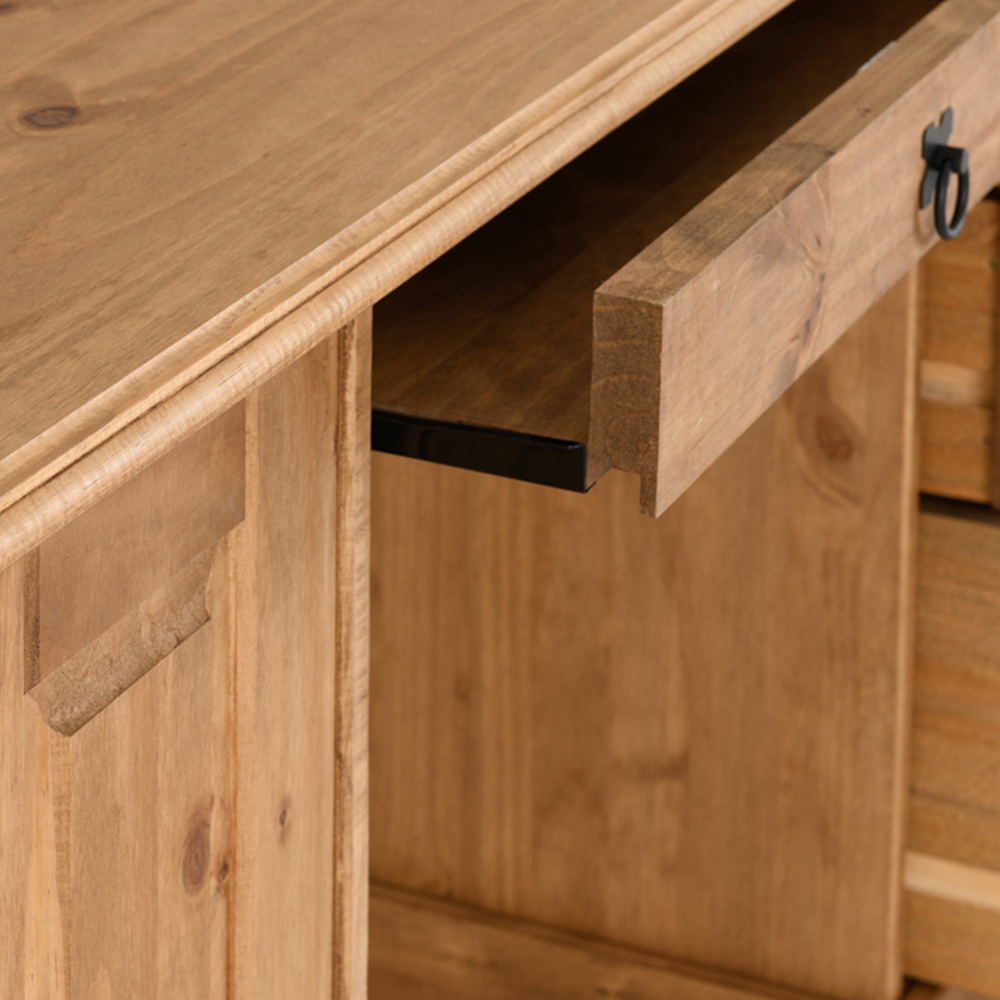 Seconique Corona Computer Desk Distressed Waxed Pine Image 6