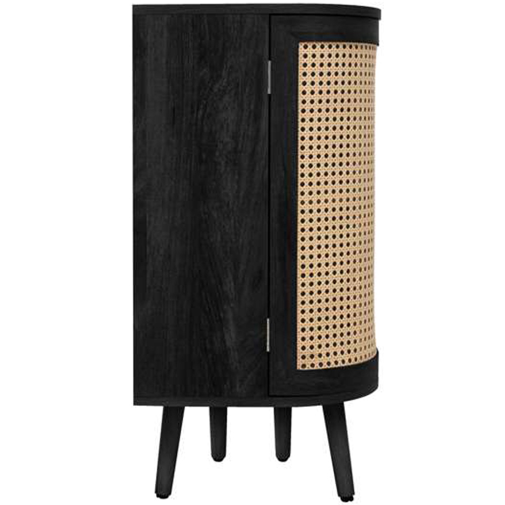 Birlea Noah 2 Door Black Rattan Sideboard Image 4