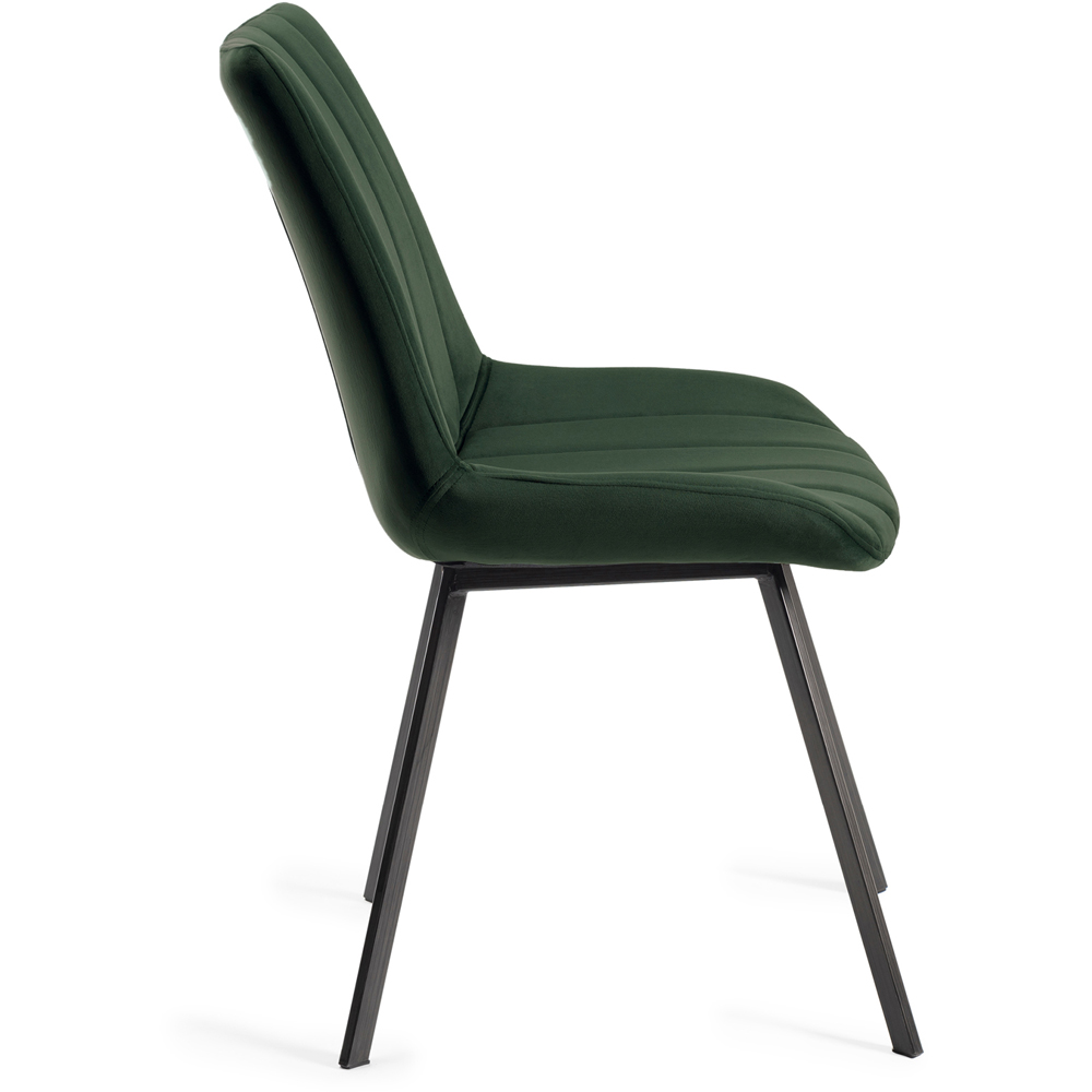 Bentley Designs Fontana Green Velvet Fabric Upholstered Chair Image 4
