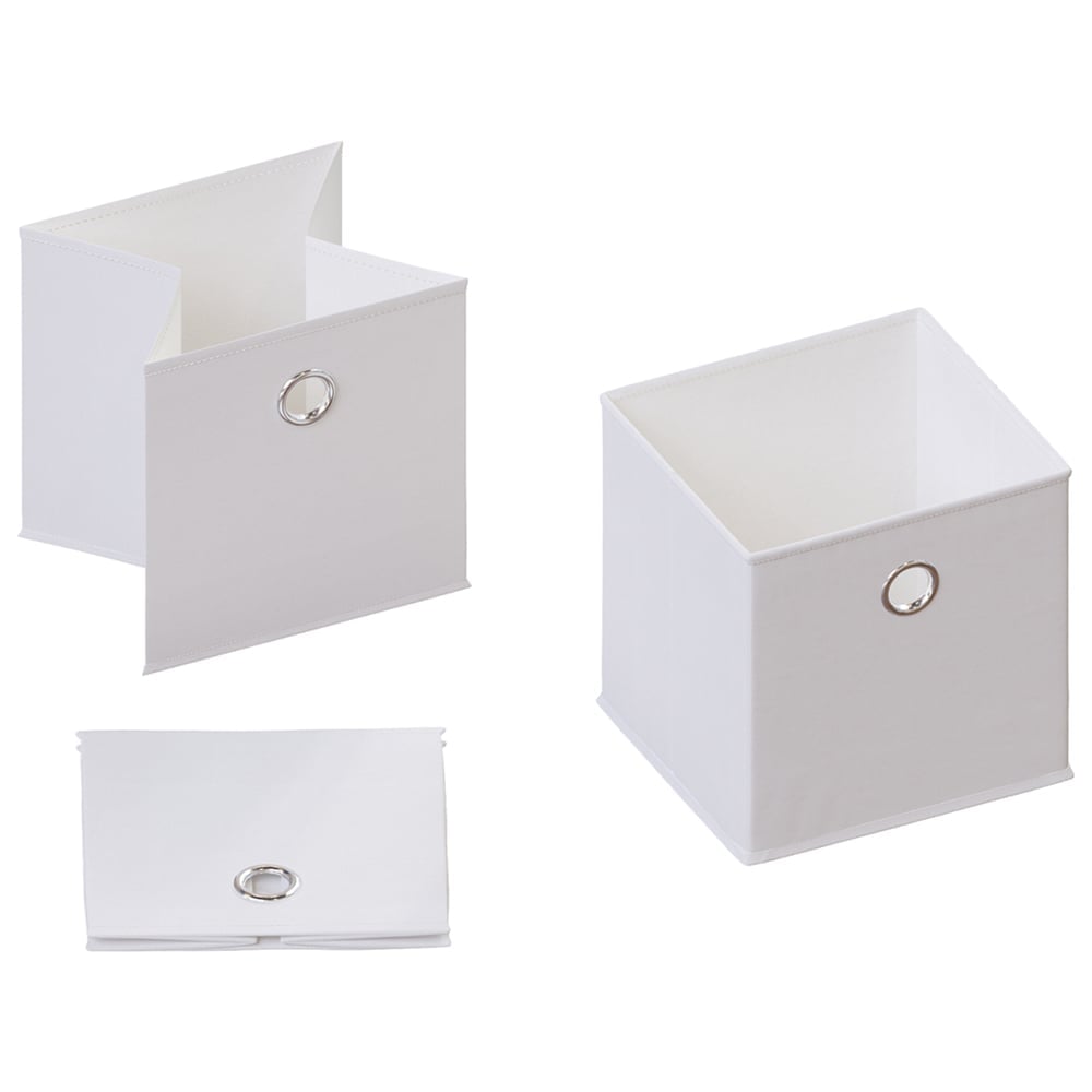 Vida Designs Durham White Cube Basket Image 3
