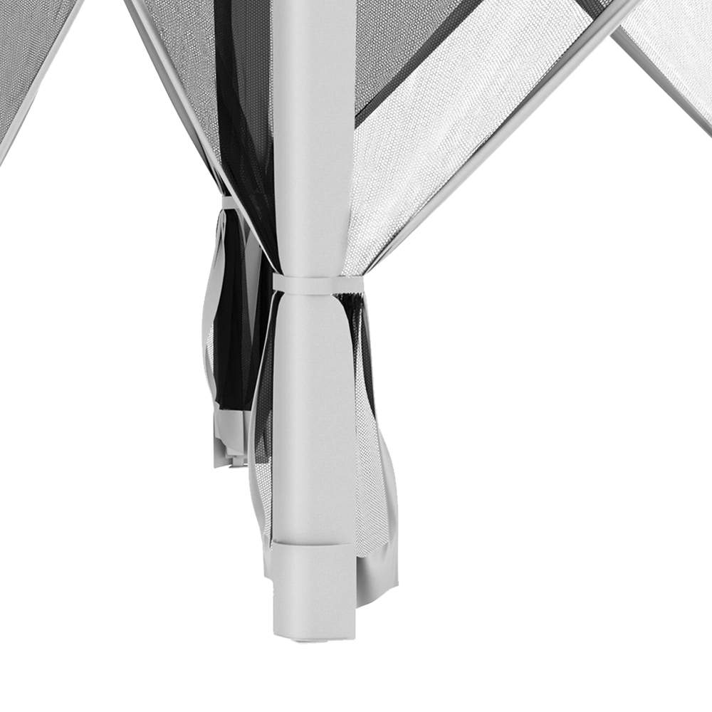 3.2m Pop Gazebo Hexagonal Light Grey Image 4