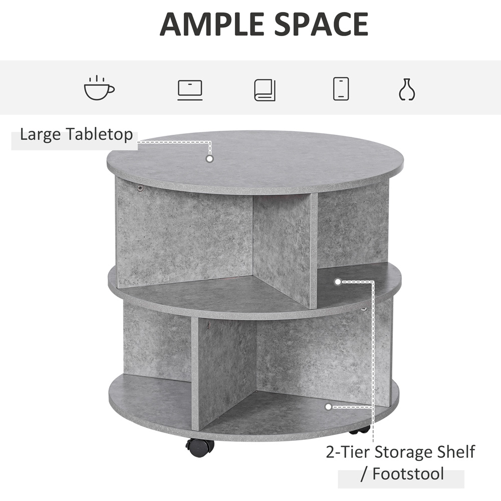 Portland 3 Tier Cement Coffee Table Image 5