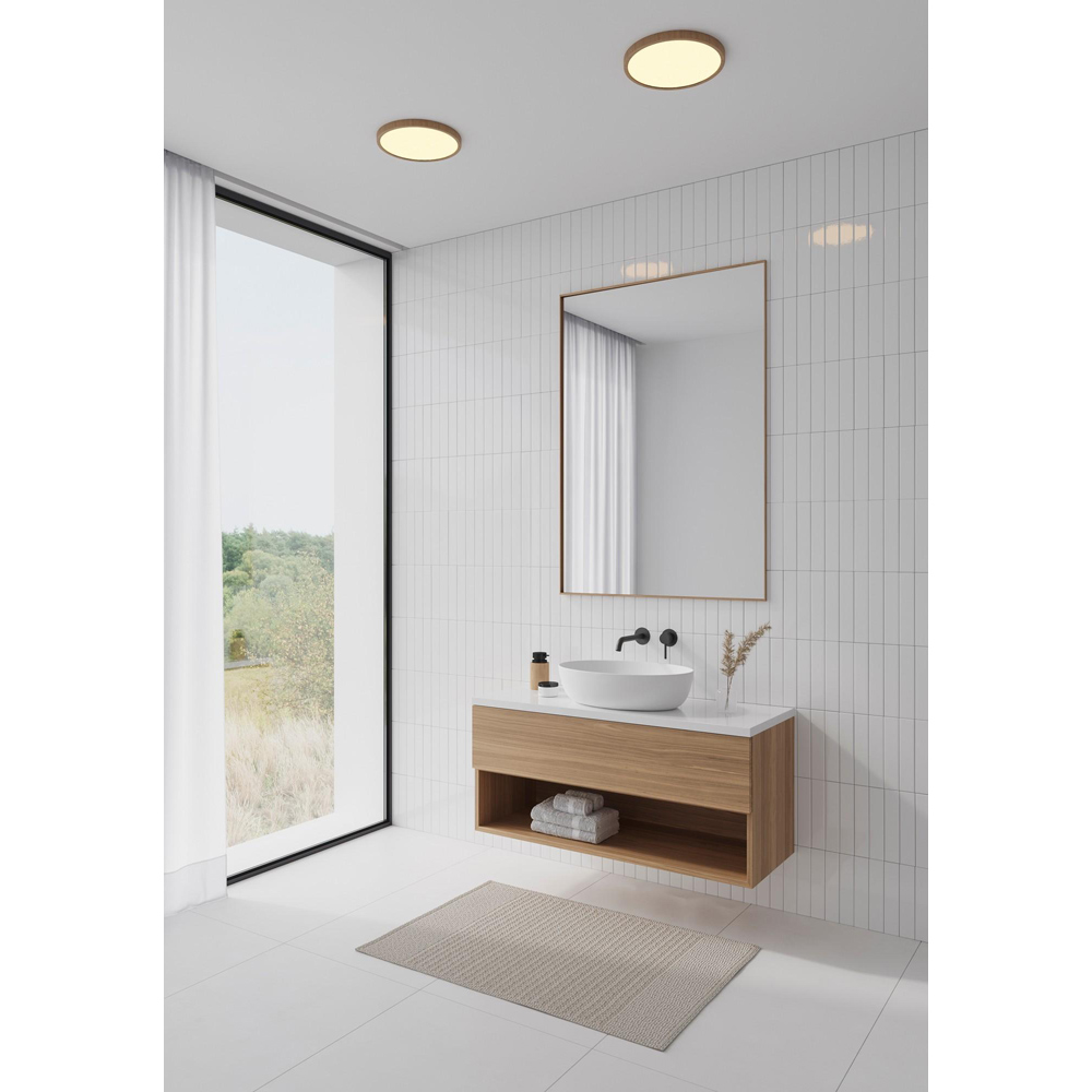 Nordlux Oja 29 2700K Wood Foil Dimmable LED Ceiling Light Image 2