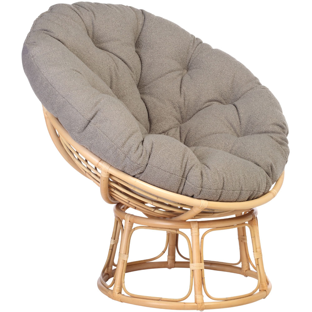 Desser Furniture Papasan Natural and Shadow Grey Chair Image 3