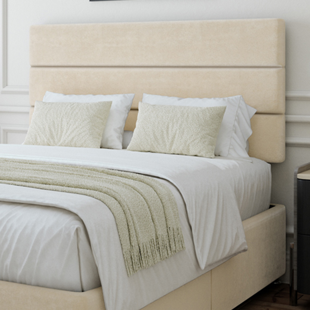 Bedmaster Double Cream Naples Velvet Divan Base Image 2