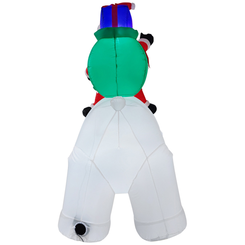 Living and Home Inflatable Multicolour Santa and Polar Bear LED Christmas Decoration 6ft Image 6
