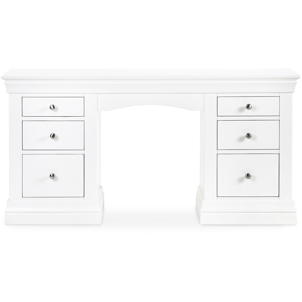 Julian Bowen Clermont Surf White Dressing Table Image 3