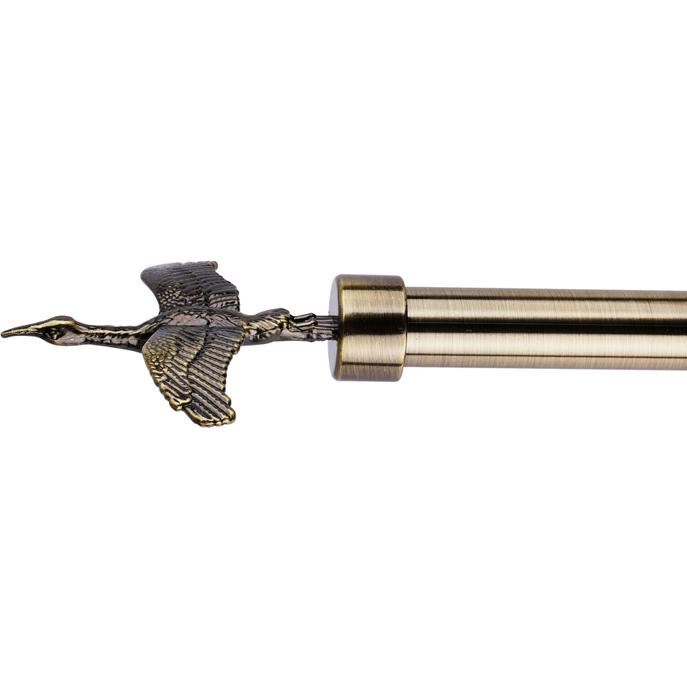 Crane Curtain Pole Brass Image 2