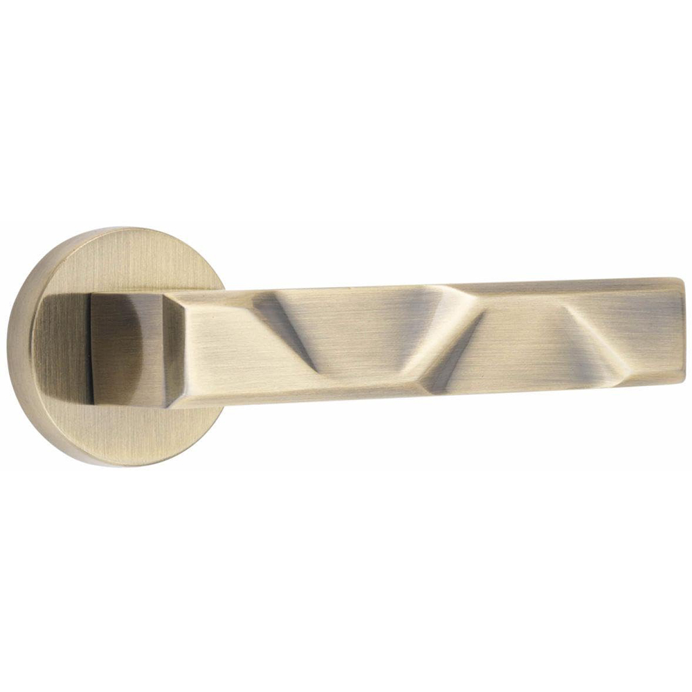 Golden Grace Antique Brass Modern Nova Premium Door Handle Set Image 3