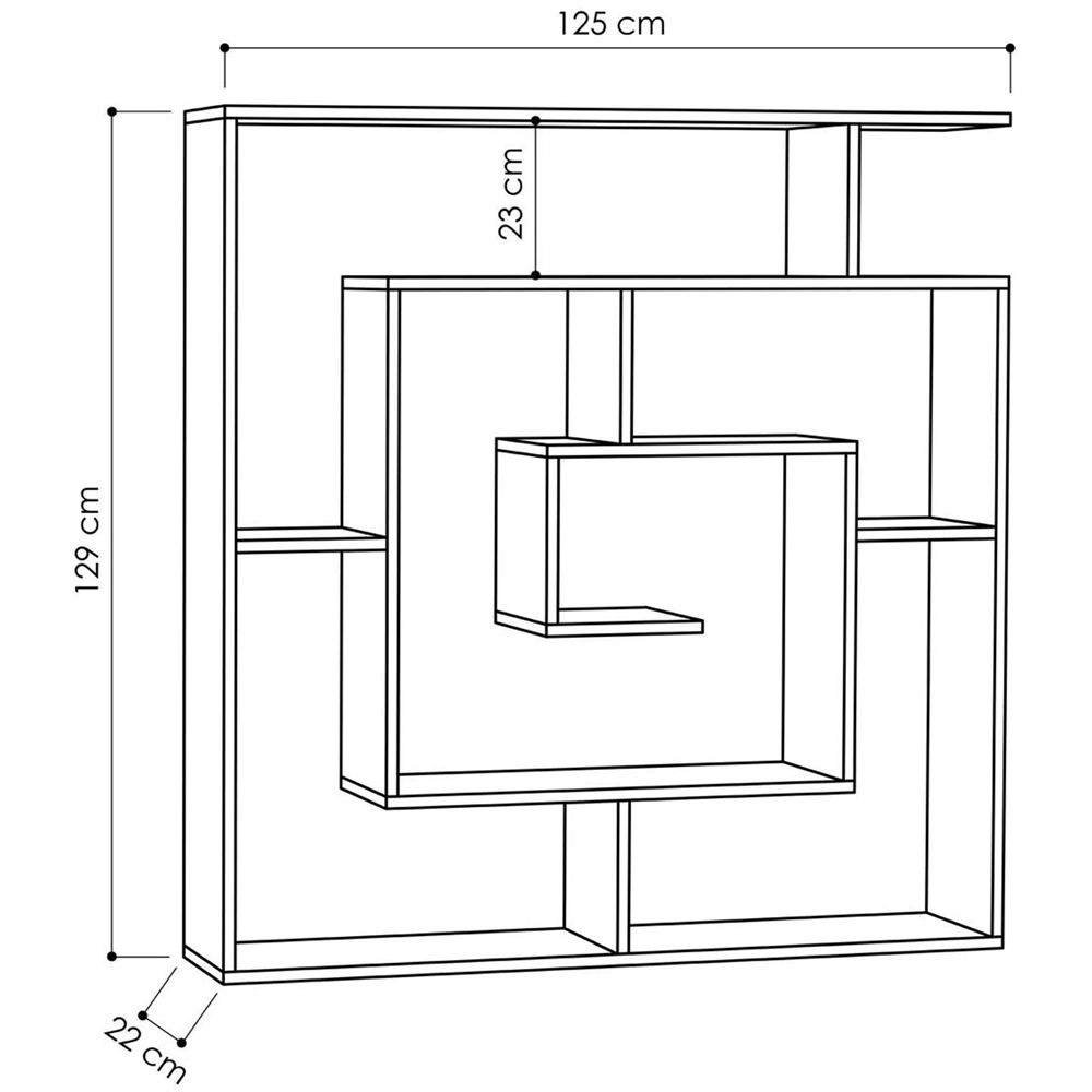 FWStyle Labirent Multi Shelf Sandstone Maze Inspired Room Divider Shelving Unit Image 6
