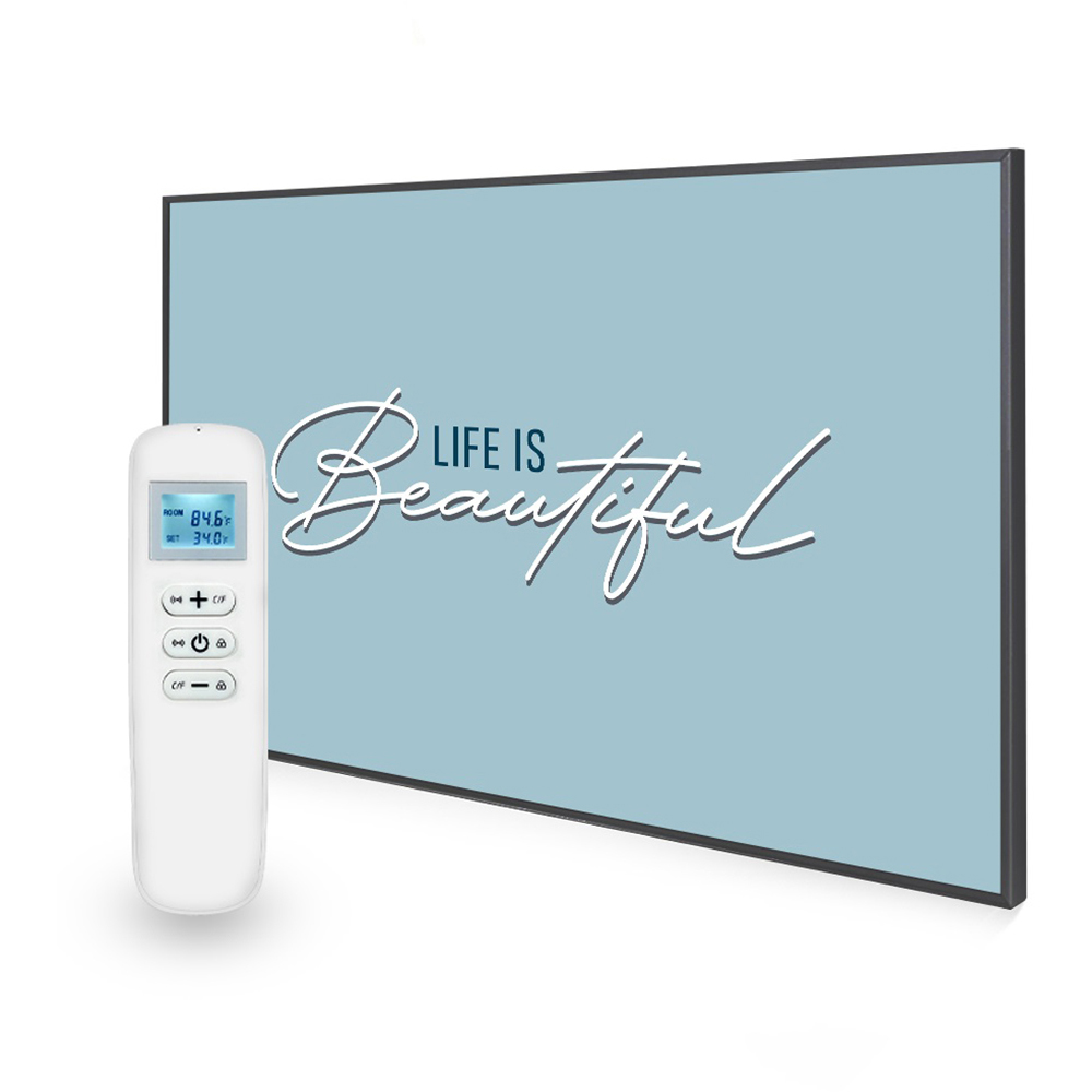 Mirrorstone Nexus Life Is Beautiful Quote Wi-Fi Infrared Heating Panel 900W 795 x 1195mm Image 3