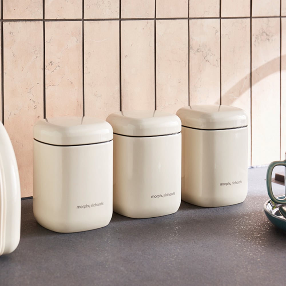 Morphy Richards Equip 1.3L Cream Storage Canister 3 Pack Image 2