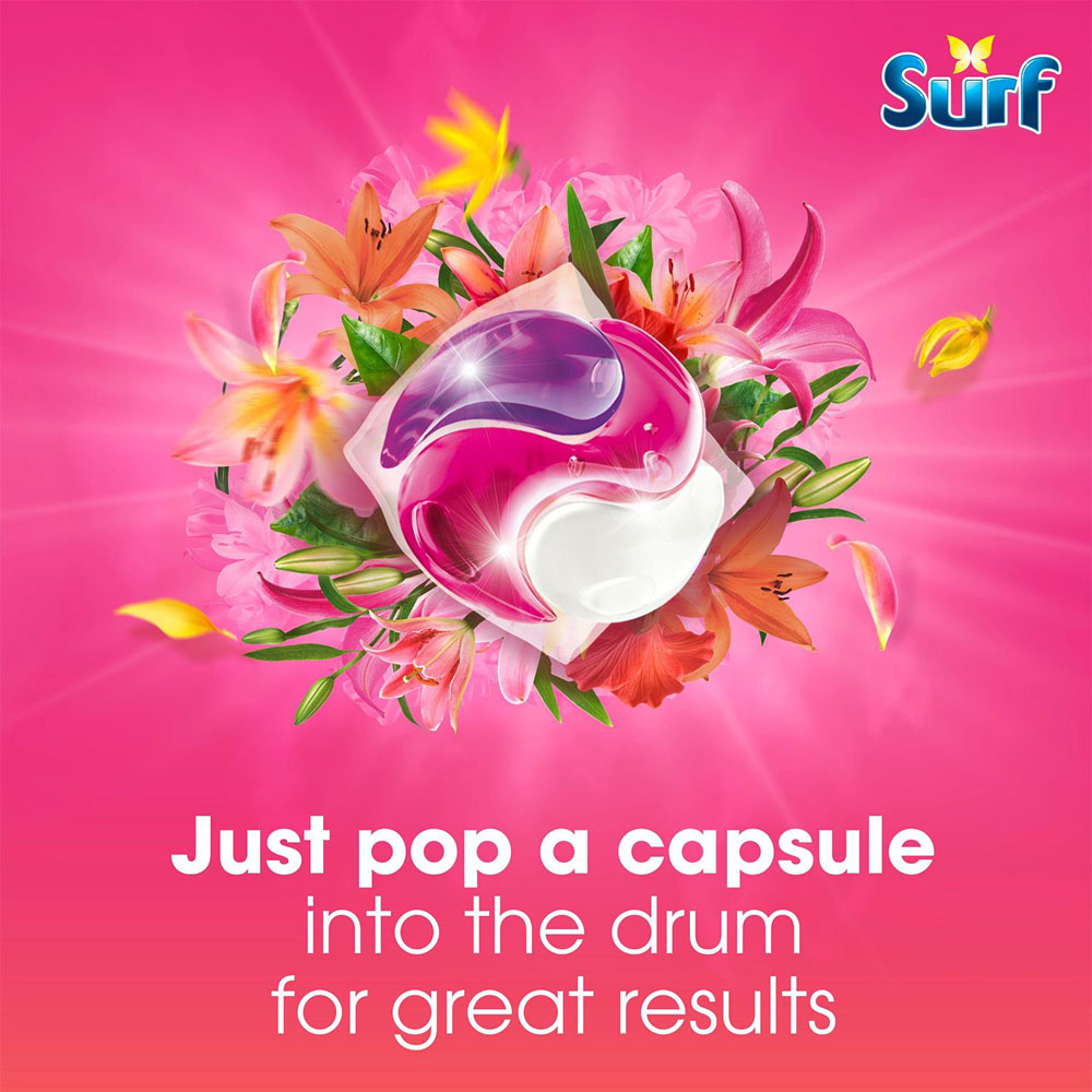 Surf 3 in 1 Tropical Lily Washing Capsules 26 Washes 4 Pack Image 3