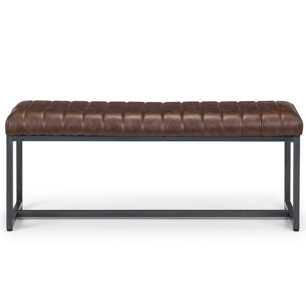 Julian Bowen Brooklyn 2 Seater Brown Dining Bench Image 3