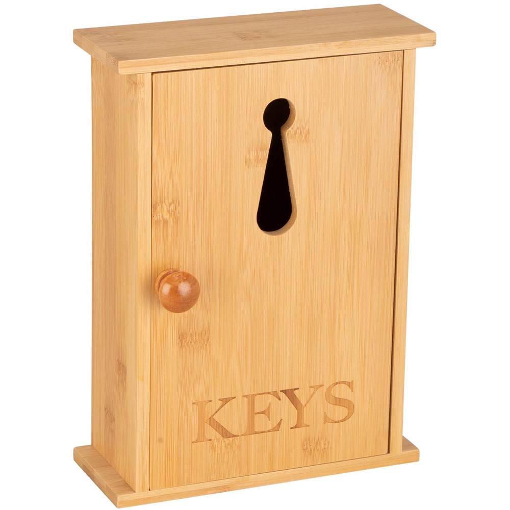 Bamboo Key Box with Cutout Image 2