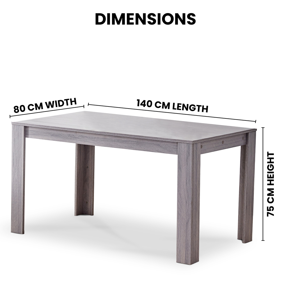 Kosy Koala 6 Seater Grey Wooden Dining Table Image 4