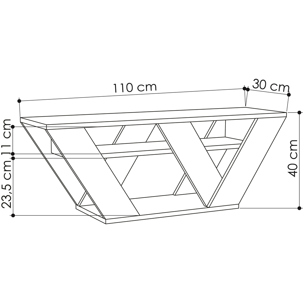 Decortie Pipralla 2 Shelf Sandstone Effect Modern TV Unit Image 7