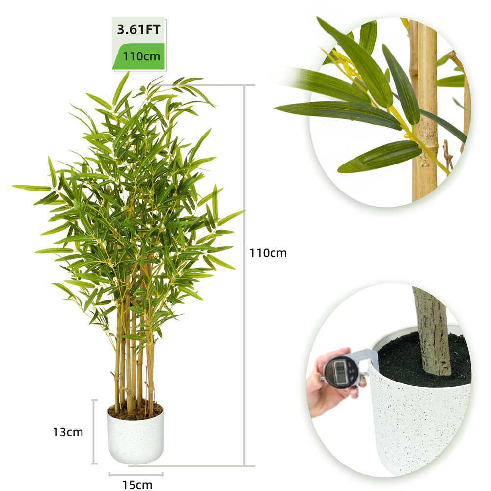 Bamboo Tree Indoor Artificial Plant 110cm Image 6