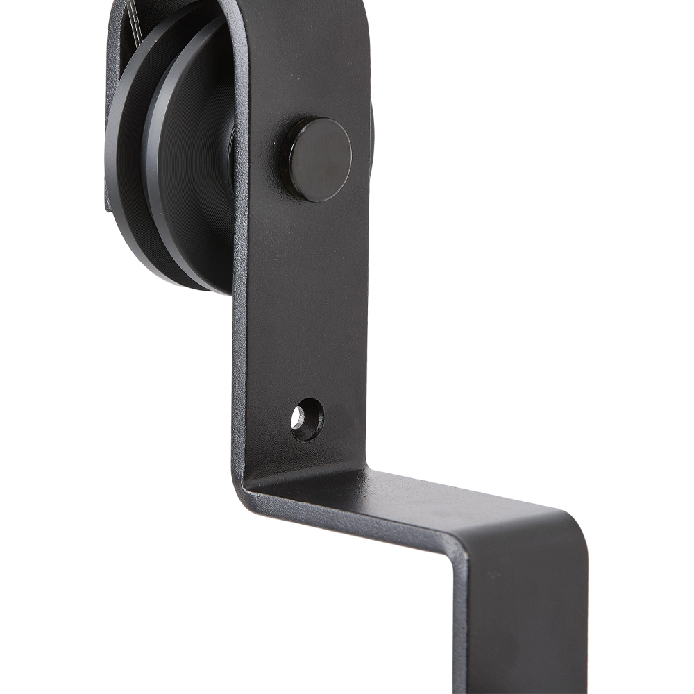 Living and Home Industrial Single Track Silent Sliding Barn Door Hardware Kit 183cm Image 6