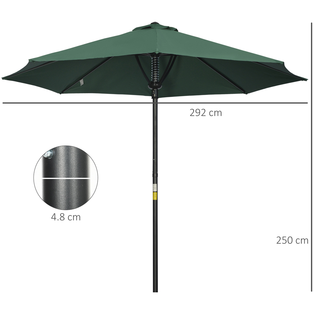 Outsunny Green Parasol 3m Image 7