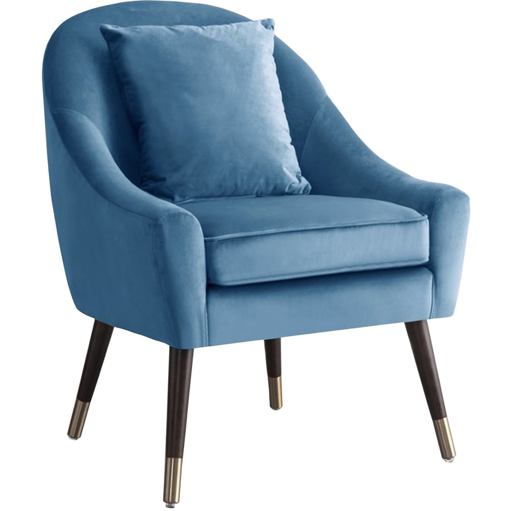 Artemis Home Octavia Light Blue Velvet Accent Chair Image 2